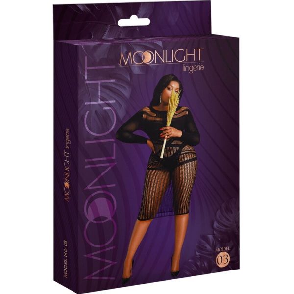 MOONLIGHT - ROBE MODÈLE 3 NOIRE GRANDE TAILLE – Image 3
