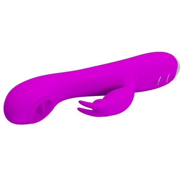 PRETTY LOVE - VIBRATEUR RECHARGEABLE RACHEL AVEC ONDES STIMULANTES VIOLET – Image 2