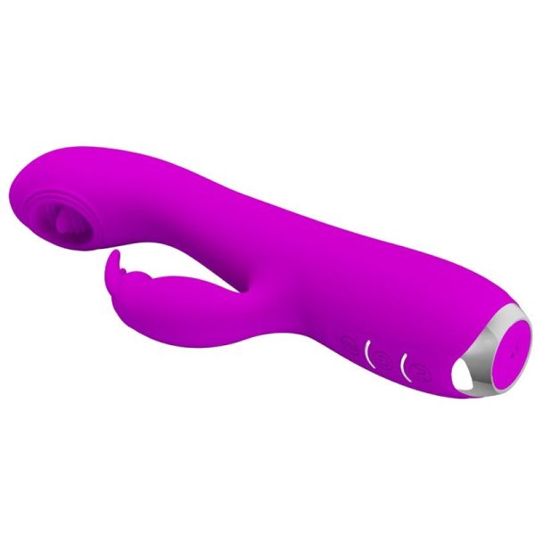 PRETTY LOVE - VIBRATEUR RECHARGEABLE RACHEL AVEC ONDES STIMULANTES VIOLET – Image 3