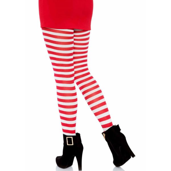 LEG AVENUE - COLLANTS  RAYURES BLANC/ROUGE – Image 5