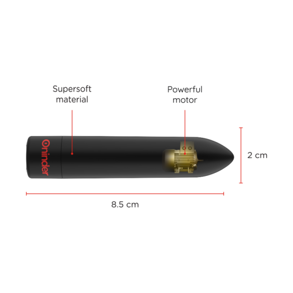 ONINDER - BERLIN VIBRATEUR BULLET NOIR 9 MODES 8,5 X 2 CM - APPLICATION GRATUITE – Image 5