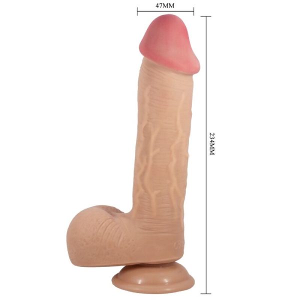 PRETTY LOVE - SÉRIE SLIDING SKIN GODE RÉALISTE AVEC VENTOUSE SLIDING SKIN FLESH 23,4 CM – Image 4