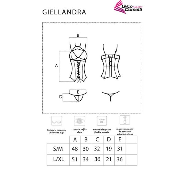 LIVCO CORSETTI FASHION - GIELLANDRA FOR THE SENSES COLLECTION CORSET + PANTY NEGRO – Image 5