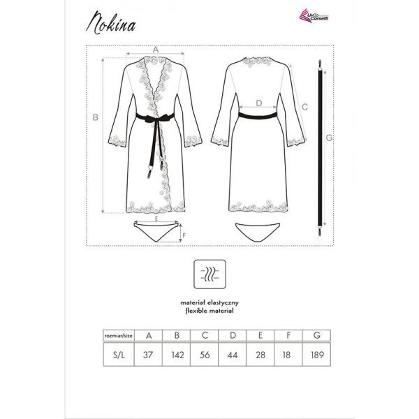 LIVCO CORSETTI FASHION - ROBE NOKINA LC XG055 + CULOTTE NOIR TAILLE UNIQUE – Image 5