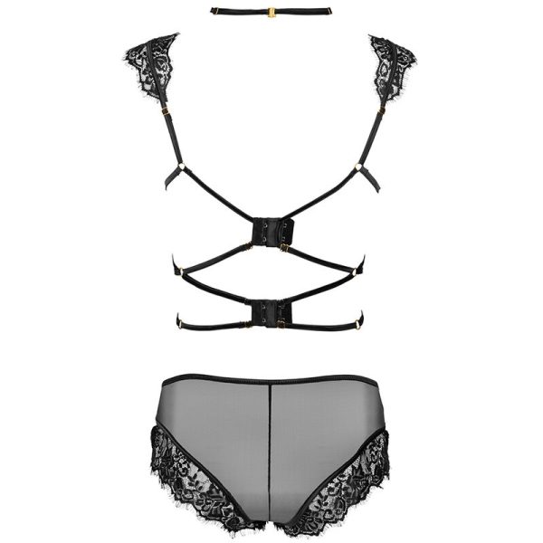 LIVCO CORSETTI FASHION - PALMENOM LC 90614 SUJETADOR + PANTY NEGRO – Image 4