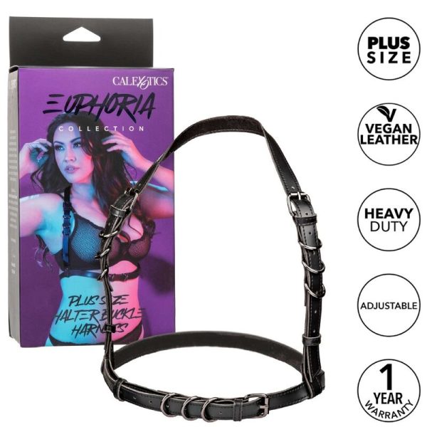 CALEXOTICS - EUPHORIA HARNAIS BOUCLE LICOL TAILLE PLUS NOIR – Image 2