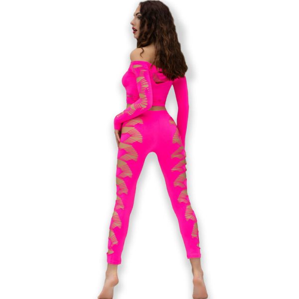 CHILIROSE - CR 4632 HAUT  PANTALON FUCHSIA S/L – Image 2