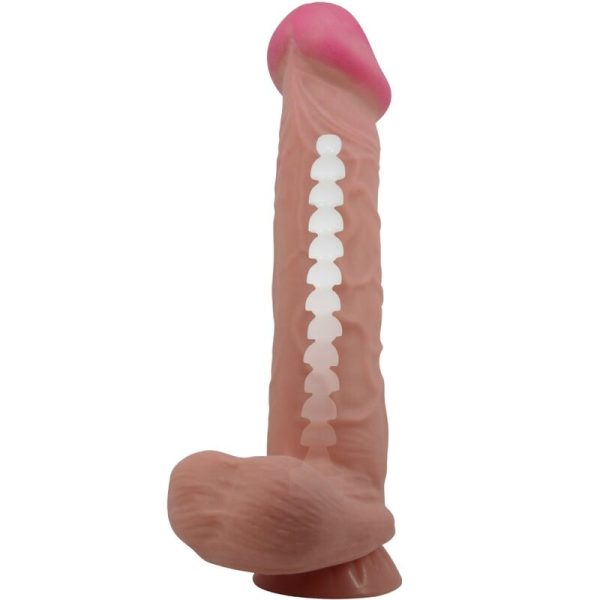 PRETTY LOVE - SÉRIE SLIDING SKIN GODE RÉALISTE AVEC VENTOUSE SLIDING SKIN MARRON 26 CM – Image 5