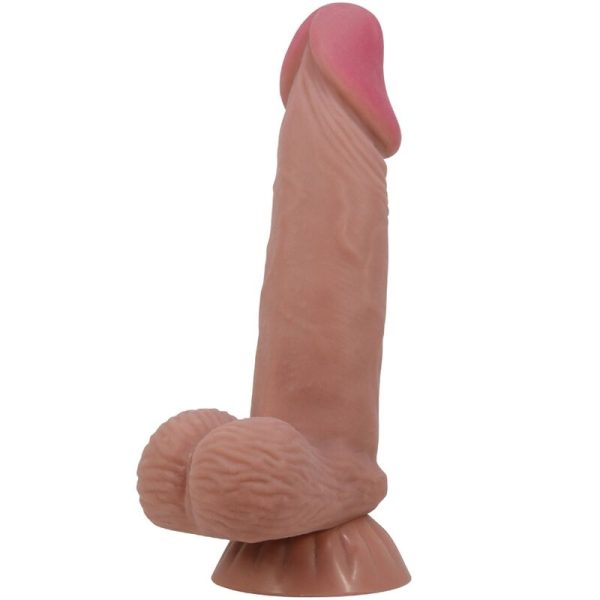 PRETTY LOVE - SÉRIE SLIDING SKIN GODE RÉALISTE AVEC VENTOUSE COULISSANTE PEAU BRUN 19,4 CM – Image 2