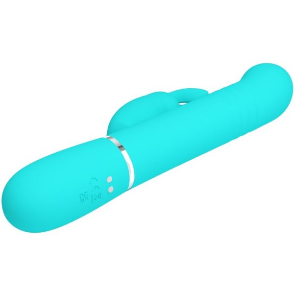 PRETTY LOVE - VIBRATEUR COALE RABBIT PERLES VERT AQUA – Image 5