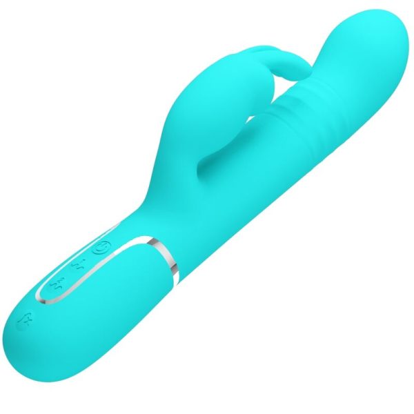 PRETTY LOVE - VIBRATEUR COALE RABBIT PERLES VERT AQUA – Image 4