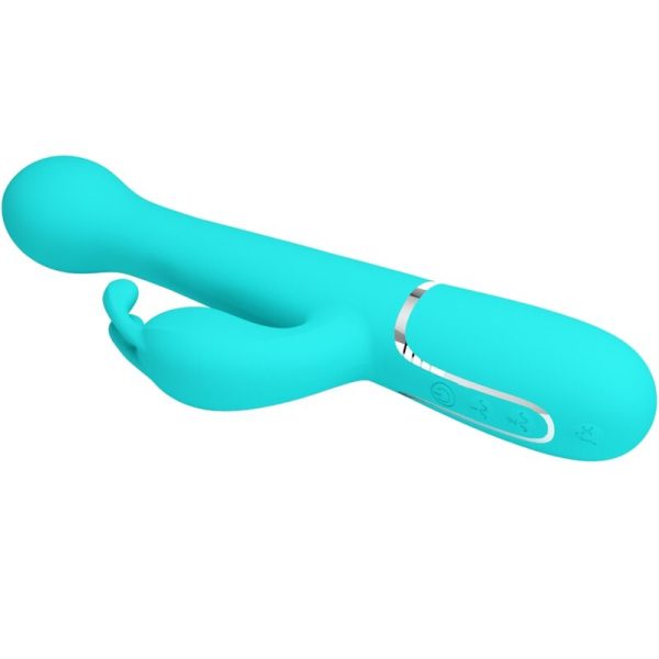 PRETTY LOVE - VIBRATEUR DEJON RABBIT 3 EN 1 MULTIFONCTION VERT AQUA – Image 3
