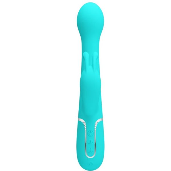 PRETTY LOVE - VIBRATEUR DEJON RABBIT 3 EN 1 MULTIFONCTION VERT AQUA – Image 2