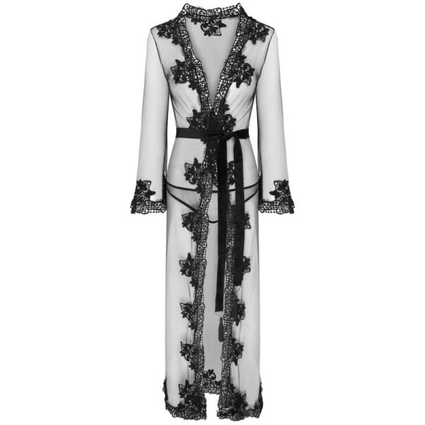LIVCO CORSETTI FASHION - ROBE NOKINA LC XG055 + CULOTTE NOIR TAILLE UNIQUE – Image 3