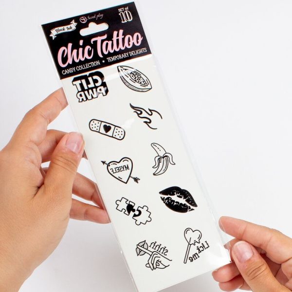 SECRET PLAY - ENSEMBLE DE 10 TATOUAGES TEMPORAIRES CANDY COLLECTION – Image 3