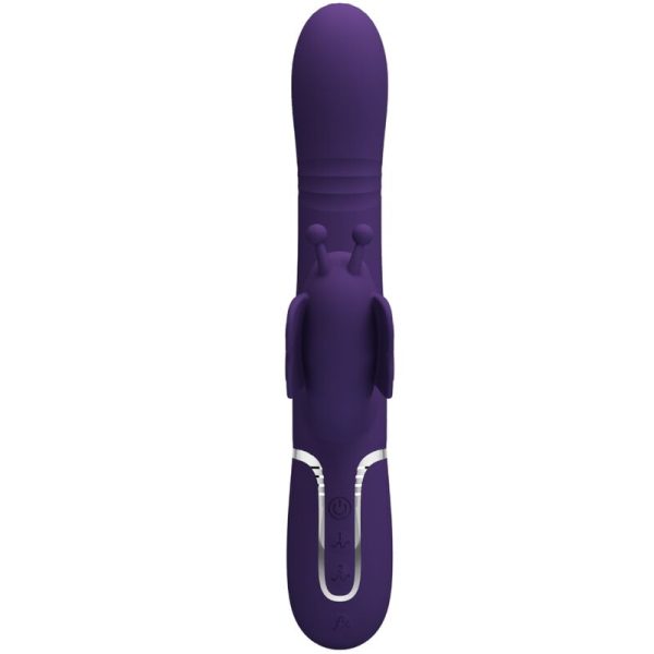 PRETTY LOVE - VIBRATEUR MULTIFONCTION LAPIN 4 EN 1 PAPILLON VIOLET – Image 2