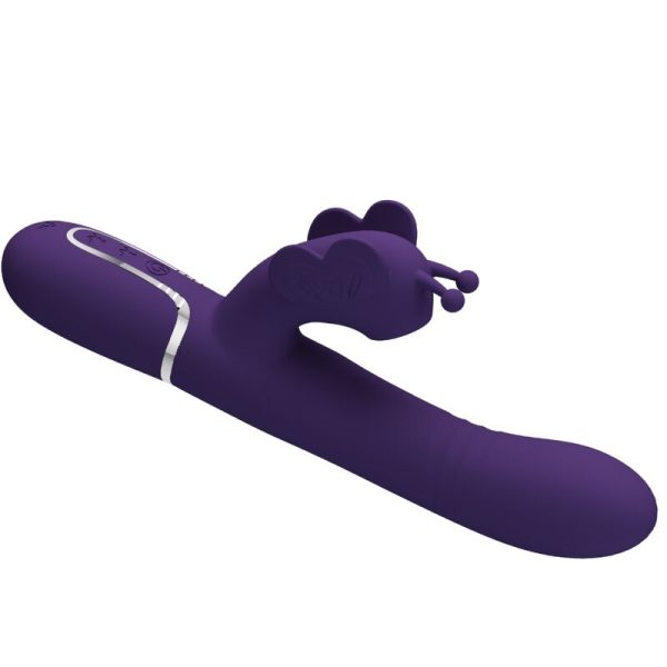 PRETTY LOVE - VIBRATEUR MULTIFONCTION LAPIN 4 EN 1 PAPILLON VIOLET – Image 5