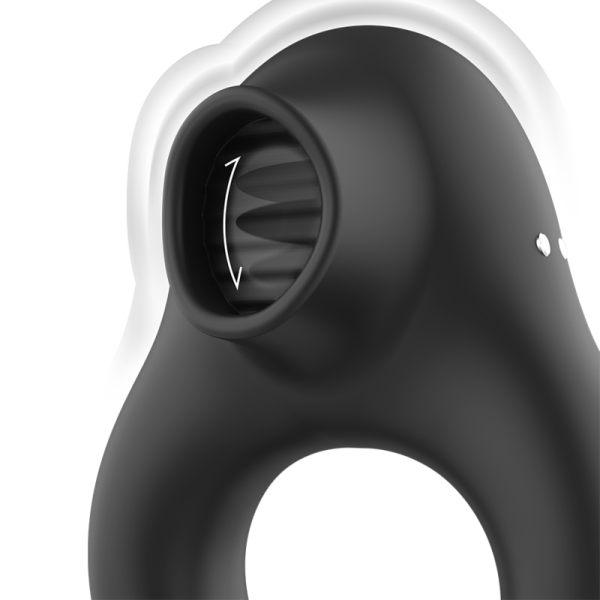 ARMONY - ANNEAU VIBRATEUR EN SILICONE 3 MOTEURS RECHARGEABLE NOIR - OR – Image 2