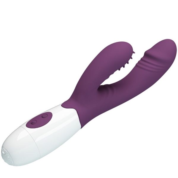 PRETTY LOVE - BUTTERFLY KISS VIBRATEUR RABBIT ET STIMULATEUR DE POINT G VIOLET – Image 4