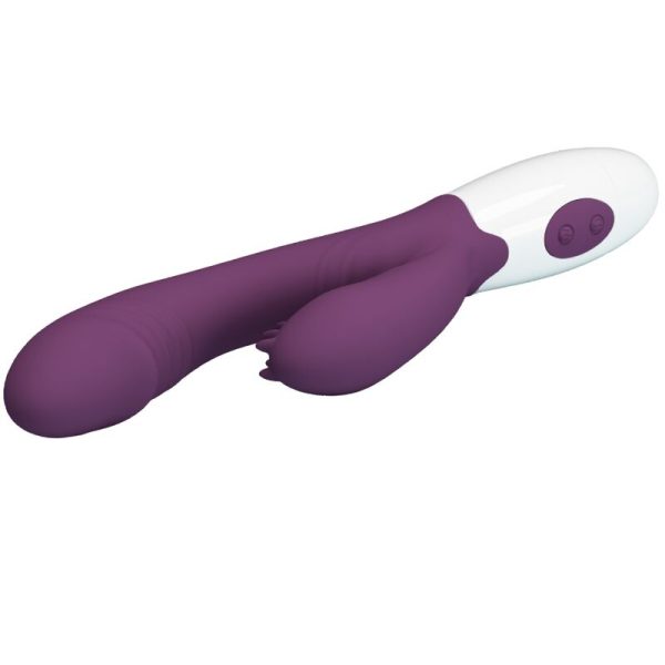 PRETTY LOVE - BUTTERFLY KISS VIBRATEUR RABBIT ET STIMULATEUR DE POINT G VIOLET – Image 5