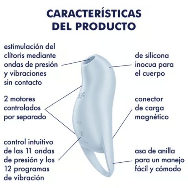 SATISFYER - POCKET PRO 1 STIMULATEUR DE CLITORIS BLEU CLAIR – Image 4