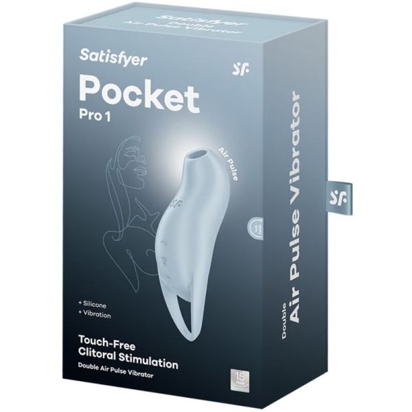 SATISFYER - POCKET PRO 1 STIMULATEUR DE CLITORIS BLEU CLAIR – Image 5