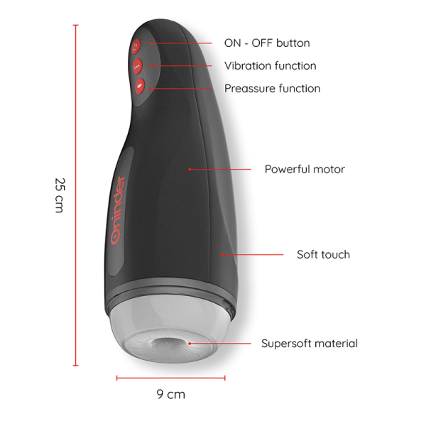ONINDER - MASTURBATEUR RECHARGEABLE POUR HOMME SEOUL 10 VITESSES - APPLICATION GRATUITE – Image 3