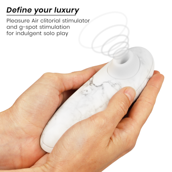 WOMANIZER - MARILYN MONROE CLASSIC 2 STIMULATEUR CLITORAL MARBRE BLANC – Image 3
