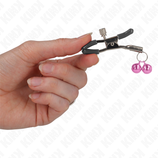 KINK - PINCE À METON DOUBLE CLOCHE ROSE 6 CM – Image 3
