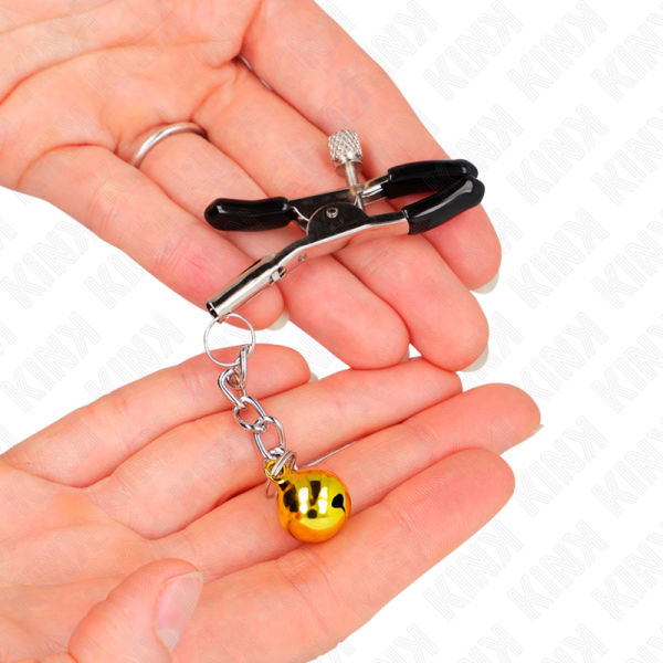KINK - PINCES À METON PENDENTIF JINGLE BELL OR 6 CM – Image 3