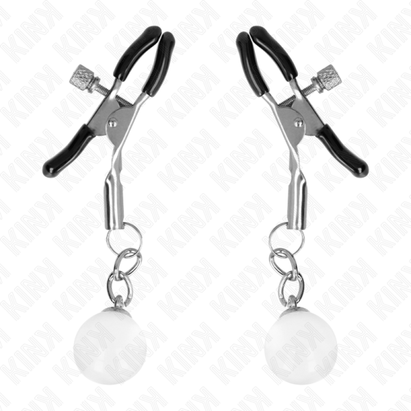 KINK - PINCES À METON BILLES DE VERRE ARGENT 6 CM – Image 2