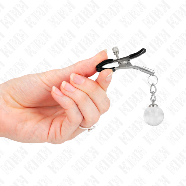 KINK - PINCES À METON BILLES DE VERRE ARGENT 6 CM – Image 4