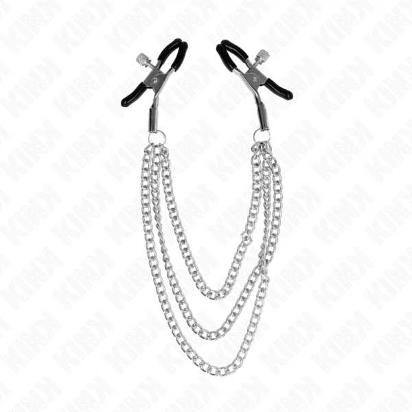 KINK - PINCES À METELIER AVEC 3 CHAÎNES ARGENT 20/23/28 CM – Image 2