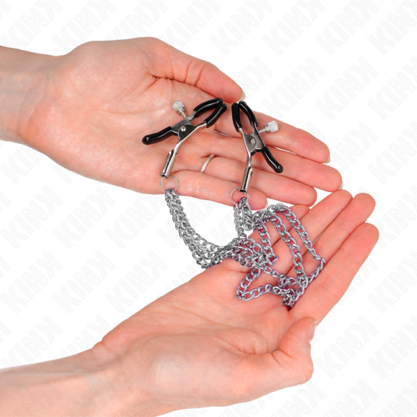 KINK - PINCES À METELIER AVEC 3 CHAÎNES ARGENT 20/23/28 CM – Image 3