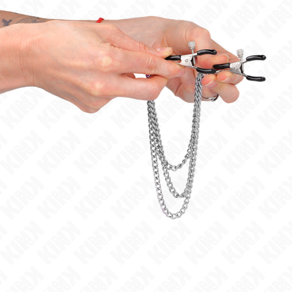 KINK - PINCES À METELIER AVEC 3 CHAÎNES ARGENT 20/23/28 CM – Image 4