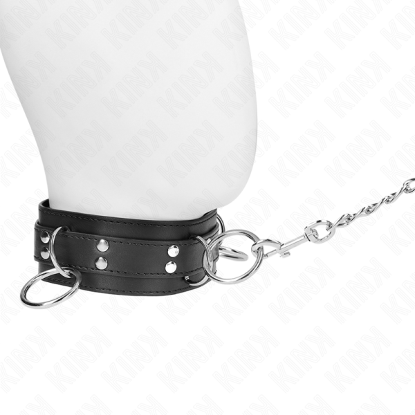 KINK - COLLIER ESCLAVAGE 3 ANNEAUX AVEC SANGLE 80 CM 53 X 5 CM – Image 2