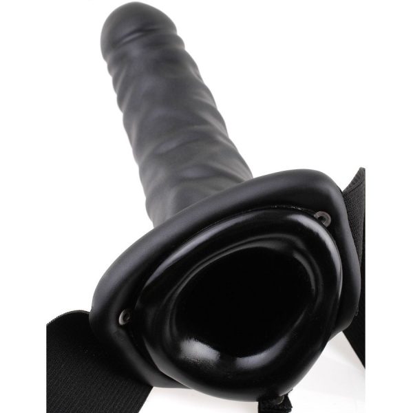 FETISH FANTASY SERIES - 19 CM VIBRANT CREUX STRAP-ON NOIR – Image 4