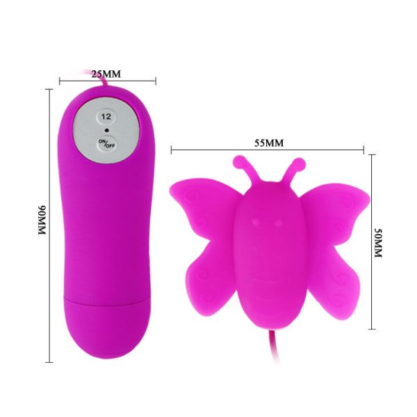 BAILE - LOVE EGGS STIMULATEUR DE CLITORIS PAPILLON 12 VITESSES TÉLÉCOMMANDE LILAS – Image 4