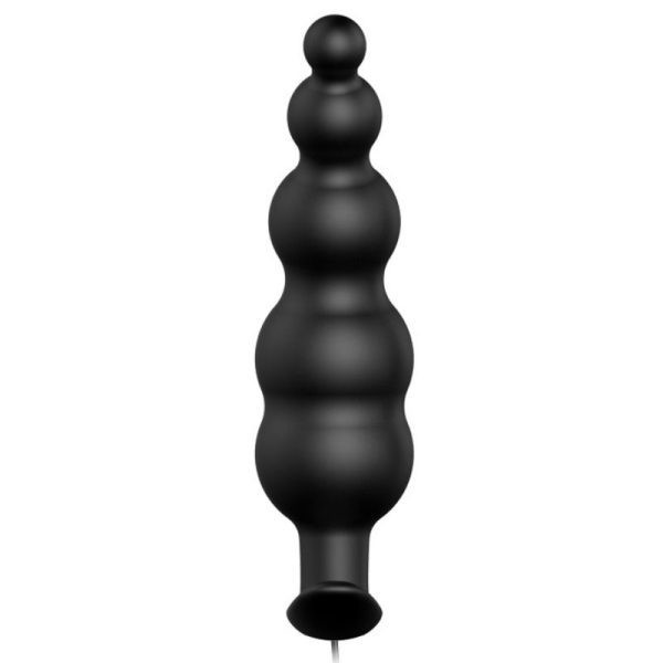 PRETTY LOVE - PLUG ANAL SILICONE EXTRA STIMULATION ET 12 MODES DE VIBRATION NOIR – Image 2