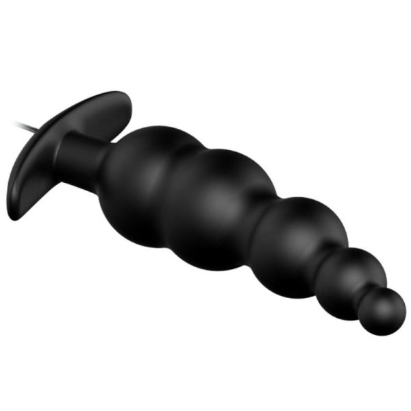 PRETTY LOVE - PLUG ANAL SILICONE EXTRA STIMULATION ET 12 MODES DE VIBRATION NOIR – Image 4
