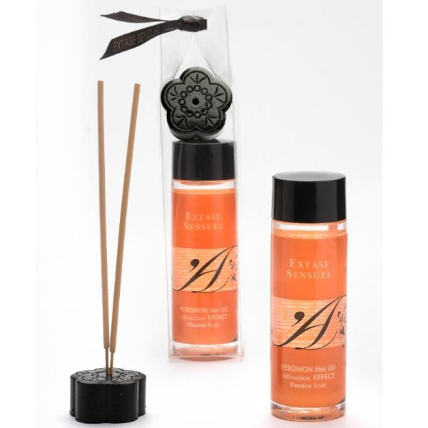 EXTASE SENSUAL - HUILE DE MASSAGE EFFET THERMIQUE AUX PHÉROMONES DE FRUITS DE LA PASSION 100 ML – Image 2