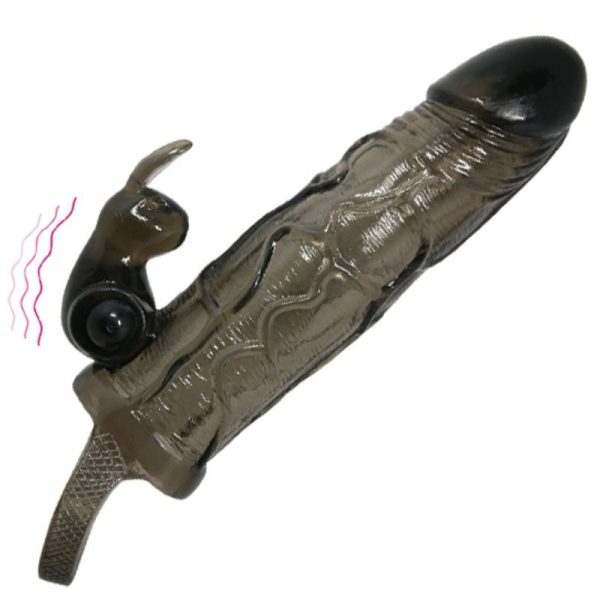BAILE - COUVRE-PÉNIS BRAVE MAN AVEC LAPIN NOIR 16.5 CM – Image 2