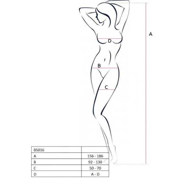 PASSION - FEMME BS016 BODYSTOCKING BLANC TAILLE UNIQUE – Image 2