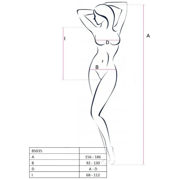 PASSION - FEMME BS035 BODYSTOCKING NOIR TAILLE UNIQUE – Image 3