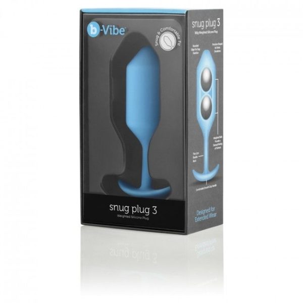 B-VIBE - SNUG PLUG ANAL 3 BLEU CIEL – Image 3