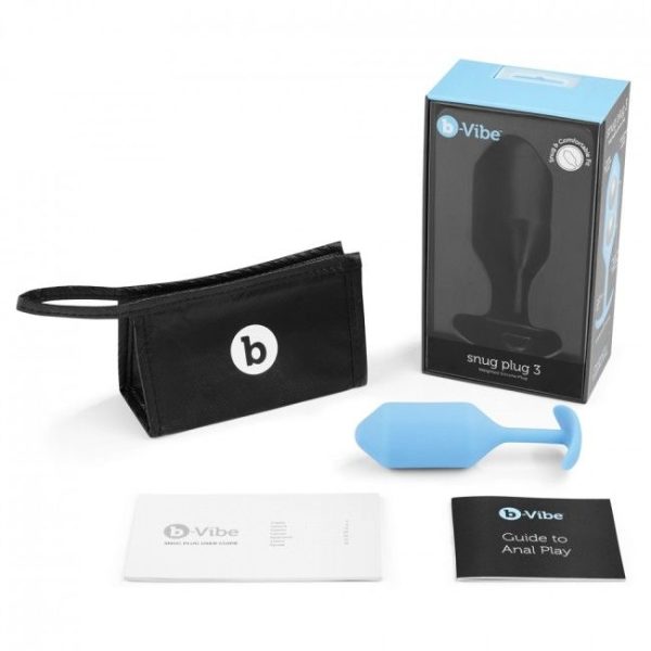 B-VIBE - SNUG PLUG ANAL 3 BLEU CIEL – Image 5