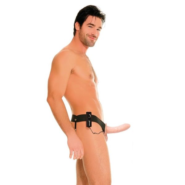 FETISH FANTASY SERIES - HARNAIS VIBRATEUR CREUX POUR LUI ET ELLE NATUREL 14CM – Image 5