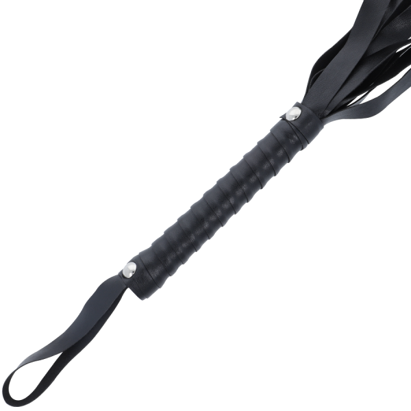 DARKNESS - FOUET DE BONDAGE NOIR 51 CM – Image 2