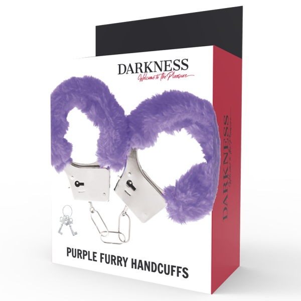 DARKNESS - MENOTTES EN MÉTAL DOUBLÉES LILAS – Image 2