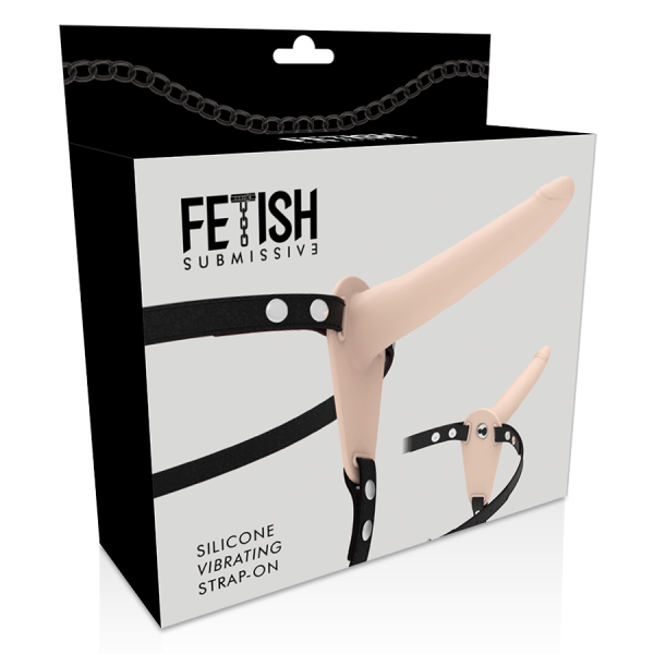 FETISH SUBMISSIVE HARNESS - VIBRATEUR SILICONE FLESH 15 CM – Image 3